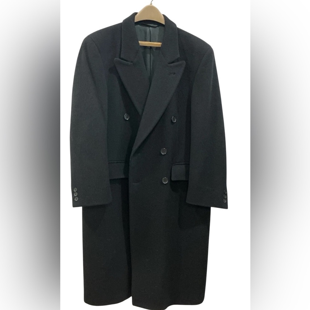 Men's Elegant Black Trench Heavy Coat